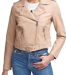 Levis-Womens-Faux-Leather-Belted-Motorcycle-Jacket-beige