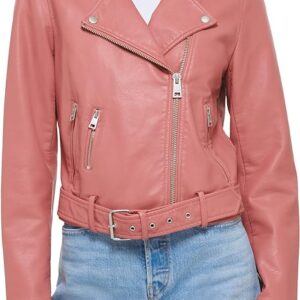 Levis-Womens-Faux-Leather-Belted-Motorcycle-Jacket